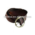 Wide Braided Genuine Leather Belt